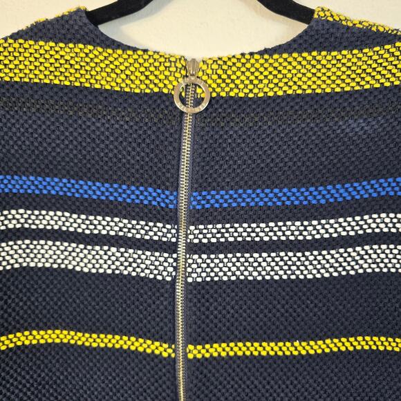 Tommy Hilfiger Dress Women's 6 Navy Primary Stripe Textured Beach Coastal READ - Picture 6 of 13